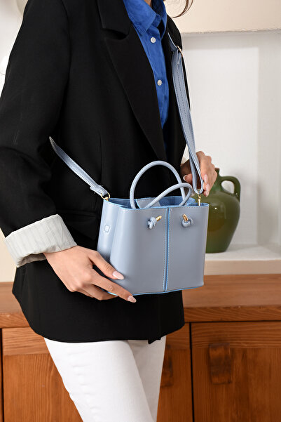 Handley Geantă elegantă de calitate cu 3 compartimente pentru femei, cu curea de umăr și curea de mână