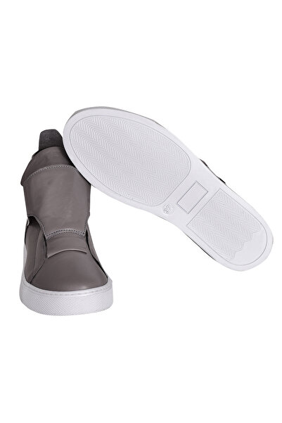 NOOSY Жіночі черевики з натуральної шкіри сірого кольору