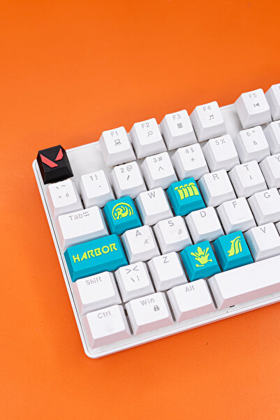 Makerpax Valorant Harbor Keycaps, Q-E-X-C Mekanik Klavye Tuşu
