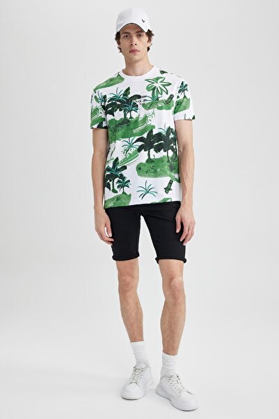 DeFacto Skinny Fit Jean Bermuda Σορτς A5037ax23sm