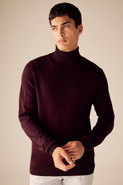 DeFacto Pulover de bază, solid, cu gât țesut, slim fit R1124az23wn