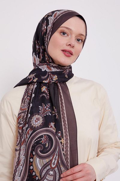 Levidor Καυτό καφέ κουλουριασμένο Ethnic Sport Shawl
