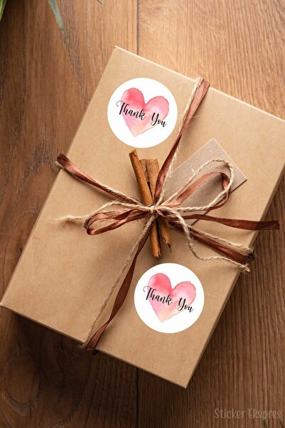 Sticker Ekspres Oznaka u obliku srca, zahvalna kartica i nalepnica za proizvod