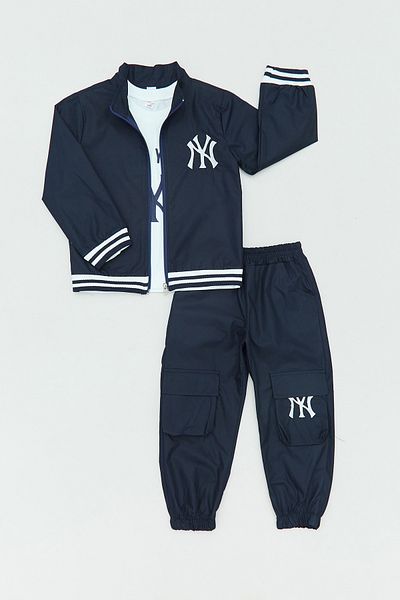 Fulla Moda Ny Embroidered Parachute Fabric Boy's 3 Piece Set