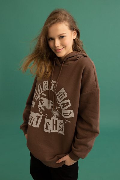 DeFacto Hanorac cu glugă Coool Tupac Oversize Fit A0636ax23sp