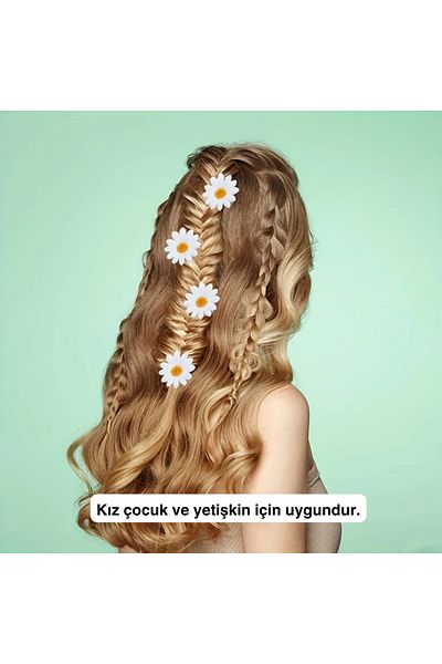 darko Σετ πόρπης Daisy 5 τεμαχίων Daisy Buckle Πόρπη για ενήλικες και κορίτσια Παιδική Λευκή Κίτρινη Πόρπη Daisy