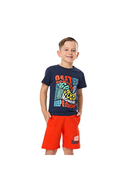 Victor and Jane Boys' 2PC Set – Best Moments - Navy & Orange