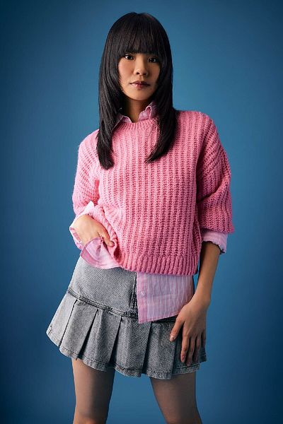 DeFacto Übergroßer Strickpullover mit Rundhalsausschnitt – breite Passform V1811az23wn