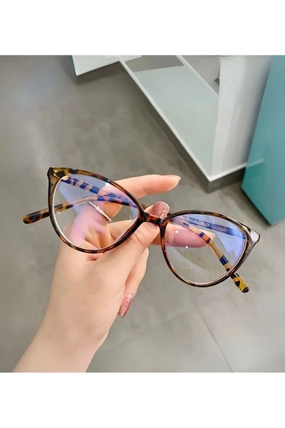 BluePepper Talia Leopar Mavi Işık Filtreli Ekran Gözlüğü Optik Uyumlu Camları...