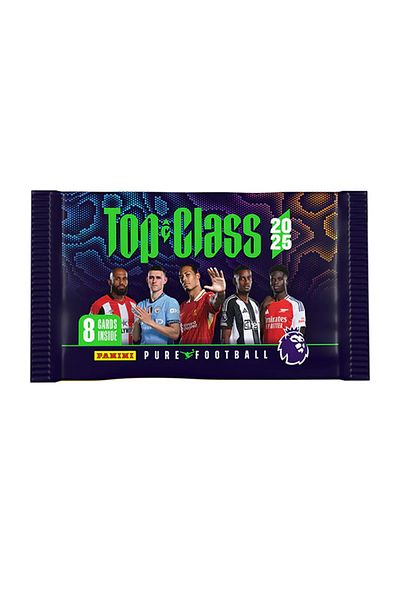 Panini Premier League Top Class 2025 Trading Cards 1 Pack (8 Cards) Set