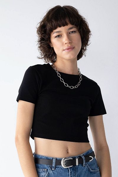 DeFacto Coool Fitted Rib Basic Solid Short Sleeve T-Shirt T9631Az23Sm