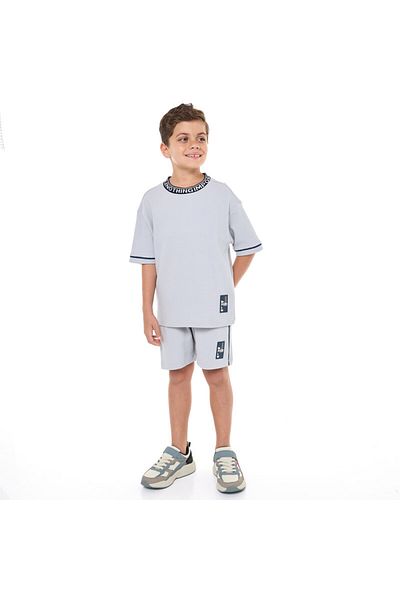 Victor and Jane Boys' Light Blue 2-Piece Jacquard Set with Pockets
