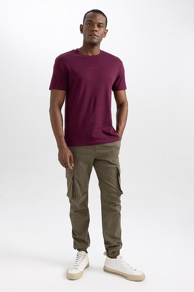 DeFacto Regular Fit Crew Neck Printed Short Sleeve Heavy Fabric T-Shirt A6395ax23au