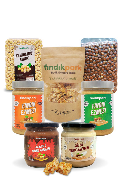 Maxi Paket Fındık Ezmesi Fındık Kreması Fındık Krokan Kavrulmuş Fındık Çiğ Fındık