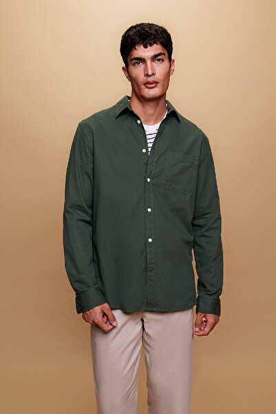 DeFacto Gabardine Long Sleeve Regular Fit Shirt - A5383ax23au