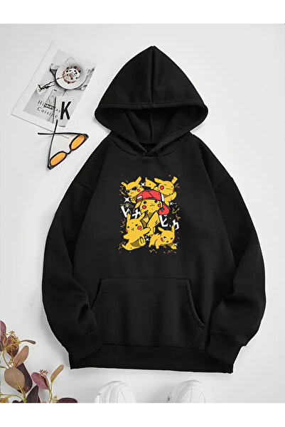 MODA Unisex Pikachu Baskılı Sweatshirt