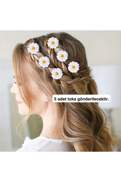 darko Σετ πόρπης Daisy 5 τεμαχίων Daisy Buckle Πόρπη για ενήλικες και κορίτσια Παιδική Λευκή Κίτρινη Πόρπη Daisy