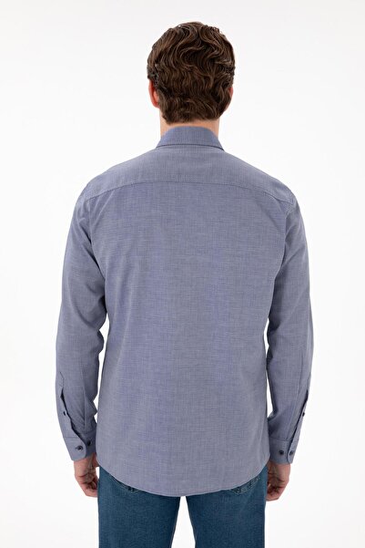 U.S. Polo Assn. U.S. POLO ASSN. Erkek Lacivert Uzun Kollu Basic Gömlek