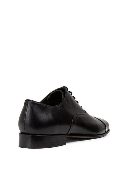 Deery Genuine Leather Men's Black Leather Shoes