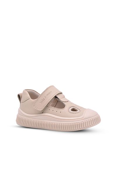 kids A more Joy Baby Girl and Boy Genuine Leather Anatomical Beige Color Casual Shoes