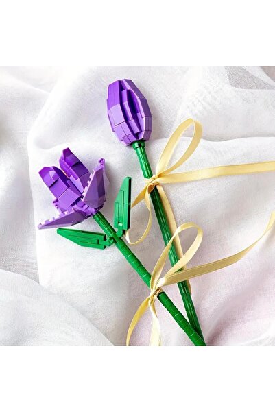 ZUMRANKA Dekoratif Lale 2'li, Koleksiyonluk Ve Sergilenebilir Çiçek Modeli Ya...