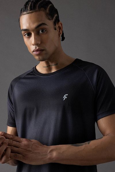DeFacto Αθλητικό μπλουζάκι με στάμπα Slim Fit - Crew Neck, κοντό μανίκι Z5579az24sp