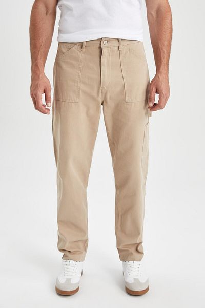 DeFacto Straight Cut Regular Waist Tube Leg Basic Pants - Pocket B2156Ax23Au