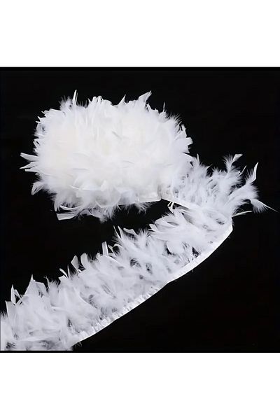 SavBrand Rooster Feather , Decoration Accessories 1 Meter Rooster Feather, Decorative Feathered Ribbon