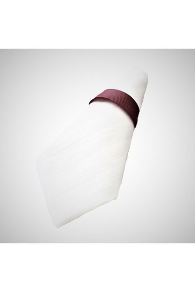 Kotonia Home Set Of 10 Table Napkins Hotel, 45x45 Cm, 100% Cotton, Damask Stripes Width 1 Cm, White