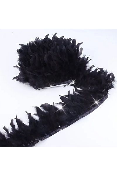 SavBrand Rooster Feather , Decoration Accessories 1 Meter Rooster Feather, Decorative Feathered Ribbon