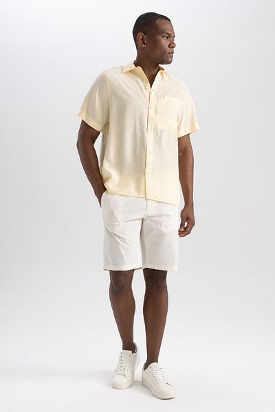 DeFacto Relax Fit Poplin rövid ujjú ing B3002ax23hs