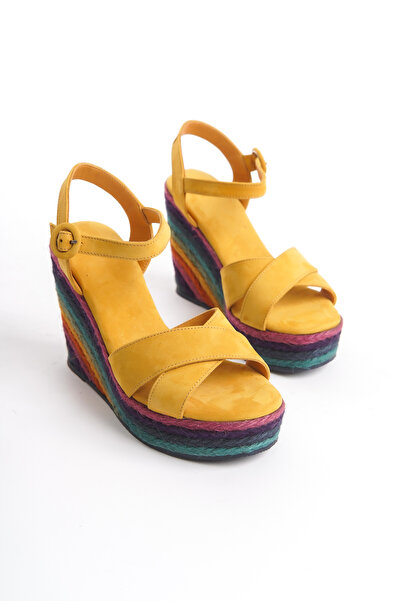 Elile Shoes Hakiki Deri Topuklu Sandalet 33-34-35-41-42-43-44 Numara