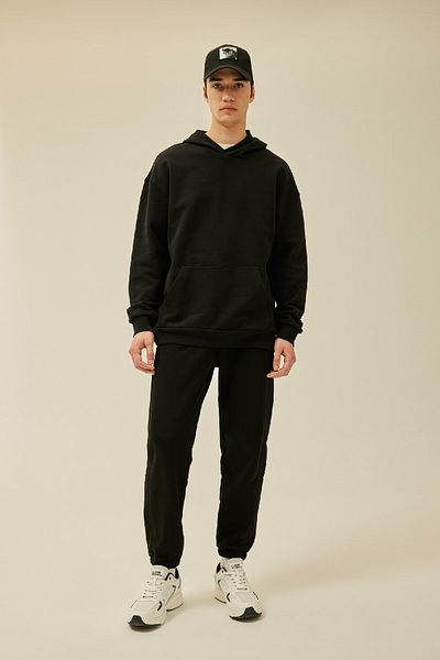 DeFacto Comfort Regular Fit Άνετη εφαρμογή με κουκούλα καγκουρό τσέπη Basic απλό φούτερ B4446ax24sp
