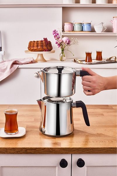 Karaca Sivüple Maxi Black Teapot Set