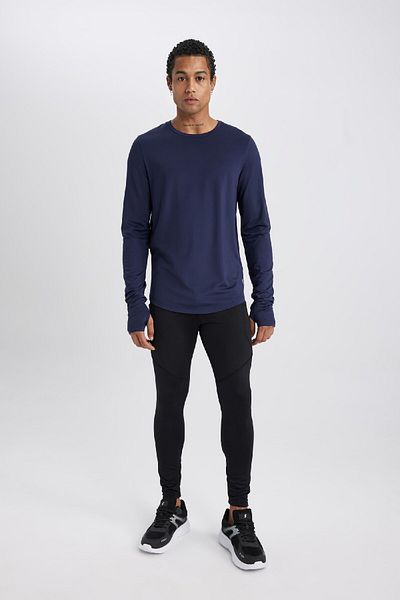 DeFacto Sportovní tričko Crew Neck Slim Fit s dlouhým rukávem - A3961ax23wn