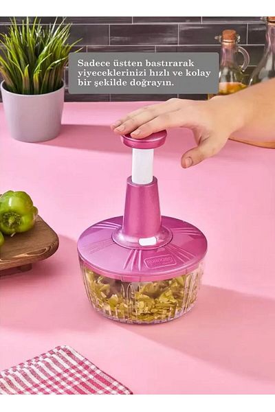 Solingen Solingen Shop 3-Pack Stainless Steel Blade Push Hand Rondo Manual Vegetable Fruit Chopper Robot