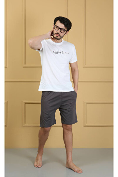 SEBOTEKS Σετ πιτζάμα ανδρικό σορτς με κοντομάνικο τσέπη από 100% βαμβάκι 9010
