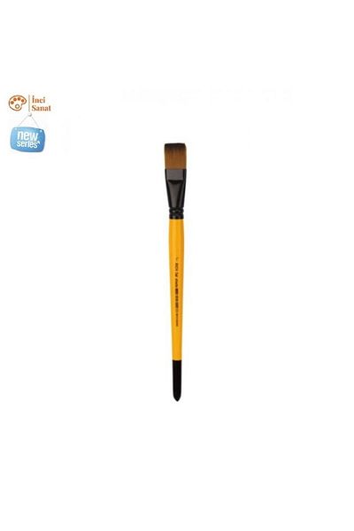 İNCİ TUVAL Flat Shader Flat Shaded Thick Style Soft 1St Quality Brush No:1 Long Handle