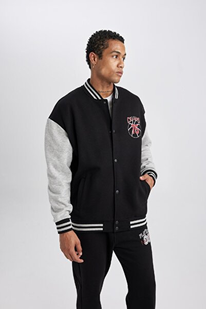 DeFacto Оверсайз фіт бомбер парка натовп кричати клапан несезонний спортивний кардиган B4484ax2