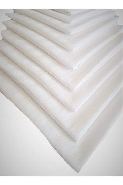 Kotonia Home Set of 10 table napkins Kotonia Home Hotel 45x45 cm,100% cotton, Damask Satin, stripe 0.5 cm, white