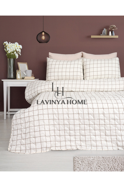 Lavinya Home Denizli Çift Kişilik (220*200) Pike Takımı Lastikli Çarşaflı Ve ...