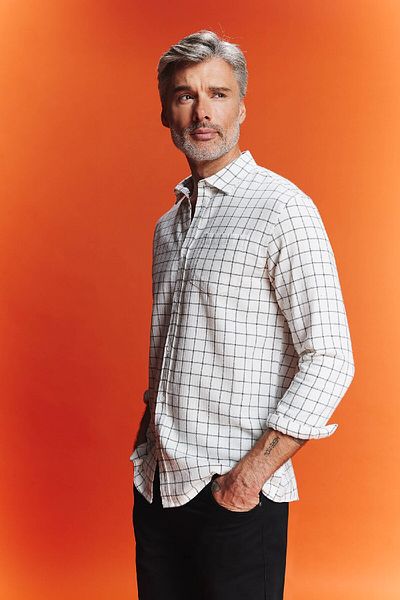 DeFacto Regular Fit Square Patterned Long Sleeve Shirt B1877ax23au