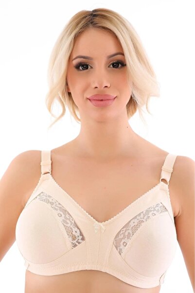 NARIYA Kadın Sütyen Büyük Beden Geniş Rahat Dantelli Penye Toparlayıcı Telsiz...