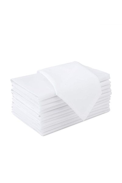 Kotonia Home Set Of 10 Waiter's Napkins, 100% Cotton, Ranforce Pakistan, Size 55x55 Cm