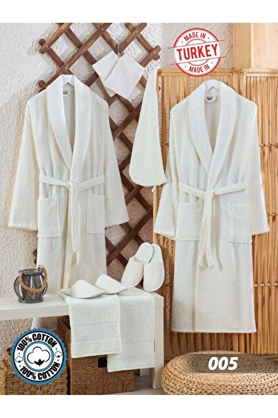 Red Rose طقم روب حمام تركي قطن100٪ عصري مكون من 11قطعة: تجربة فاخرة للراحة والأناقةبخامة قطنية عالية الجودة