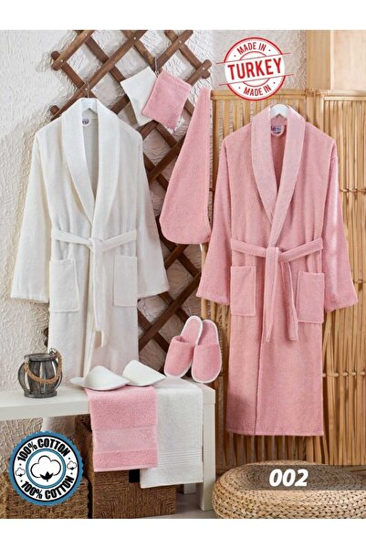 Red Rose طقم روب حمام تركي قطن100٪ عصري مكون من 11قطعة: تجربة فاخرة للراحة وا...