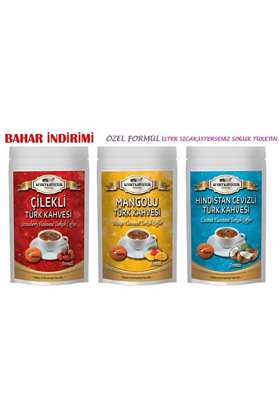wallstreet Meyveli Türk Kahvesi Bahar Paketi Çilek-mango-hindistan Cevizli