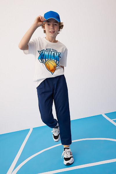 DeFacto Boys - New York Knicks Nba Oversize T-Shirt Crew Neck Short Sleeve B6821A824Sm