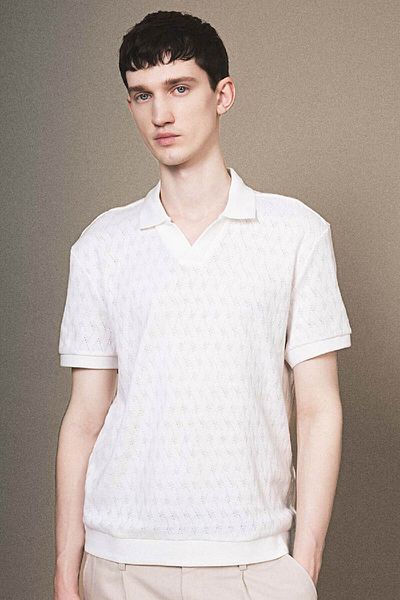 DeFacto Kurzärmliges Poloshirt in regulärer Passform im Stricklook B6536ax24sp