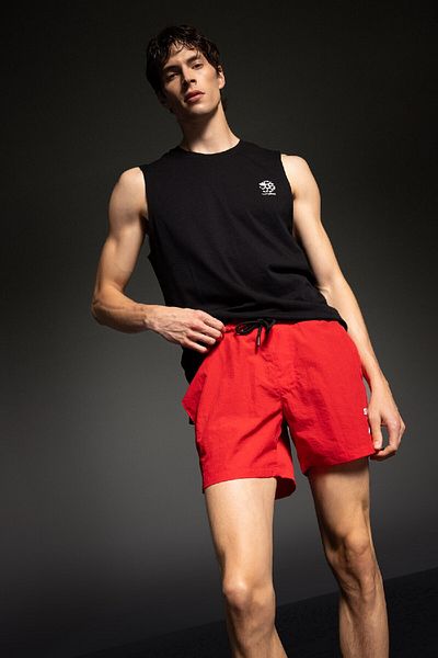 DeFacto Fit bedruckte kurze Sportler-Badeshorts B5995ax24hs